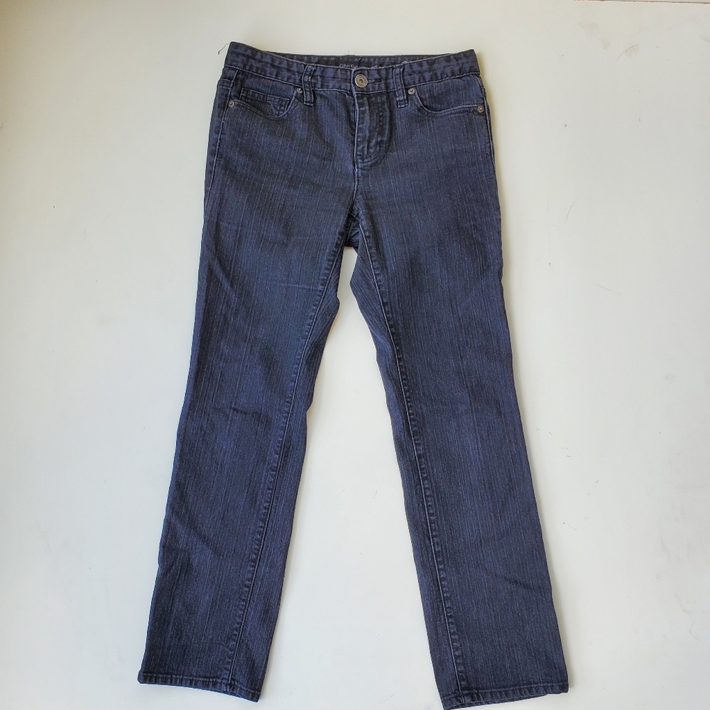 Calvin Kein slim fit black studded pocket jeans